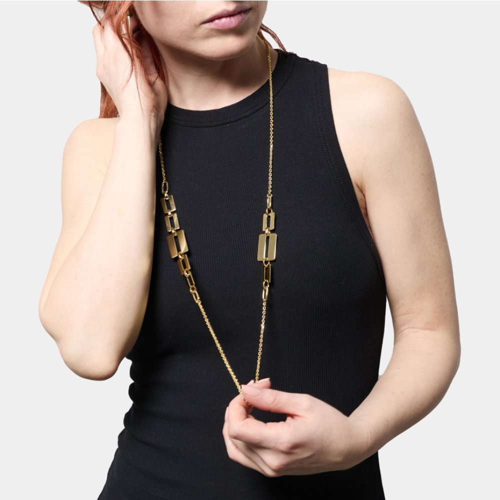 Unoaerre - Collana Lunga Dinamica - Ottone - Dorato