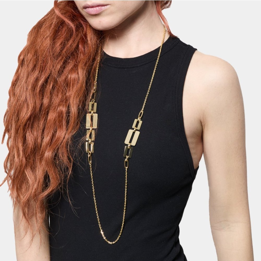 Unoaerre - Collana Lunga Dinamica - Ottone - Dorato