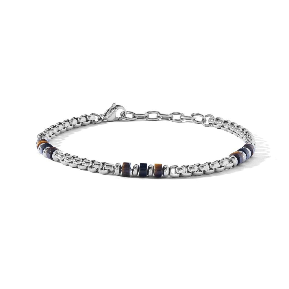 Bracciale Uomo - Acciaio, Occhio Di Tigre, Onice - Comete Gioielli