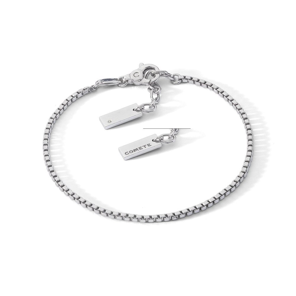 Bracciale In Argento E Diamante Bianco - Comete Gioielli