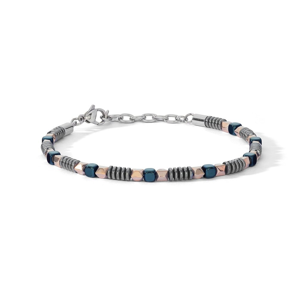Bracciale In Acciaio Ed Ematite - Comete Gioielli