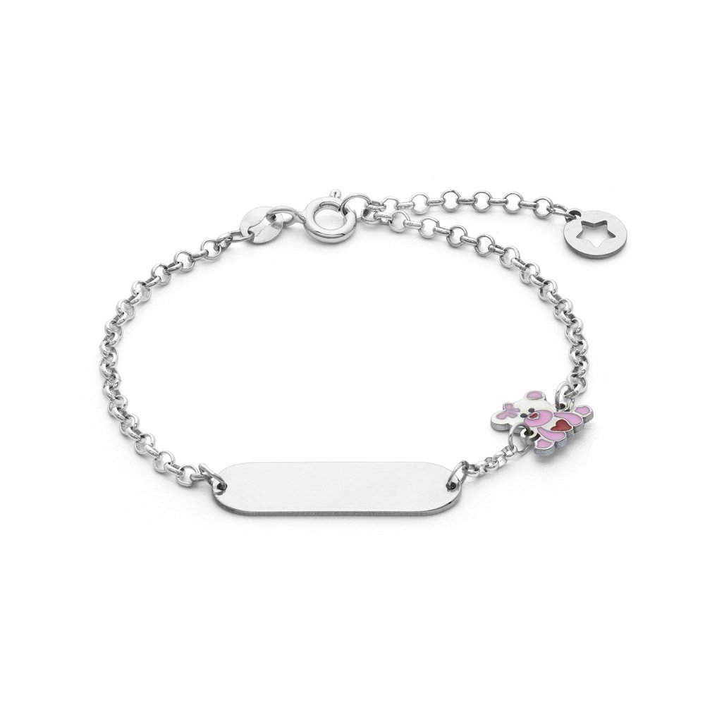 Bracciale In Argento Con Orsetto Colorato - Comete Gioielli