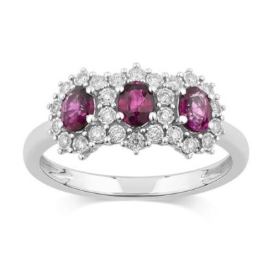 Bliss - Anello Charleston - Oro Bianco - Diamante