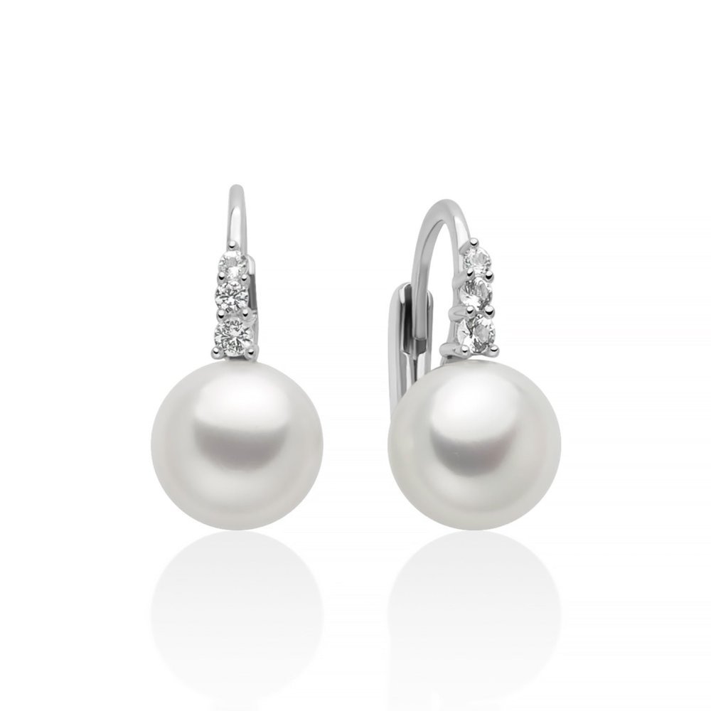 Orecchini Eva A Monachella In Argento Con Perle Oriente