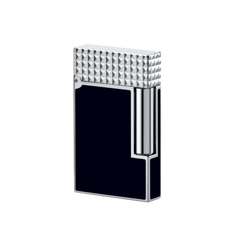 St Dupont - Accendino Linea 2 - Lacca Nera - Finiture Palladio