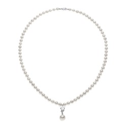 Collana di perle in oro bianco collezione San Lorenzo Comete
