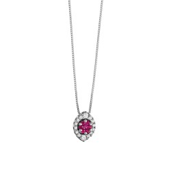 Collier con pendente di rubino e diamanti Comete