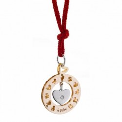 Le Bebè - Ciondolo Fiera Di Essere Mamma - Oro Giallo E Bianco