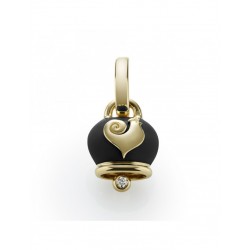 Chantecler - Campanella In Oro Rosa - Smalto Nero - Diamante