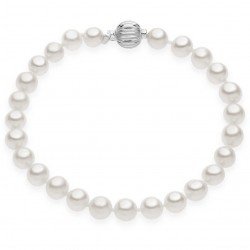 Bracciale di perle con chiusura in oro bianco Comete